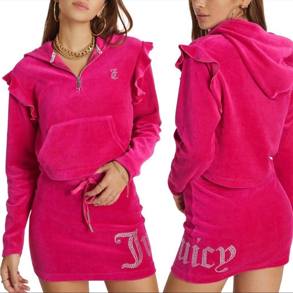 Juicy Couture Velour Sweatshirt Hot Pink